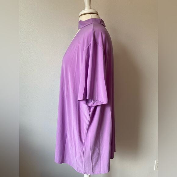 Slinky Brand NWOT 2 PACK Retro Vibrant Purple Choker Collar Soft Travel Tunic 3X - Picture 11 of 15
